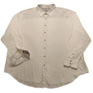 Robert Graham Shirt 3XL Men's Button Up Long Sleeve Signiture Contrasting Cuffs